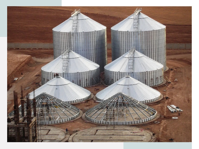 Строительство зерновых силосов в Кушве