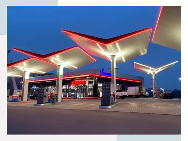 Навесы для АЗС в Кушве