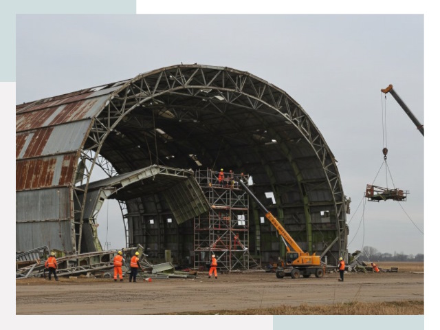 Демонтаж ангаров в Кушве